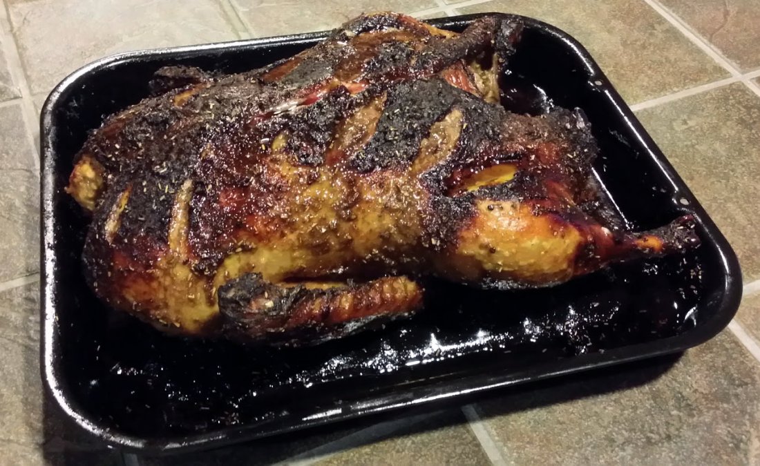 chicken stuffed duck